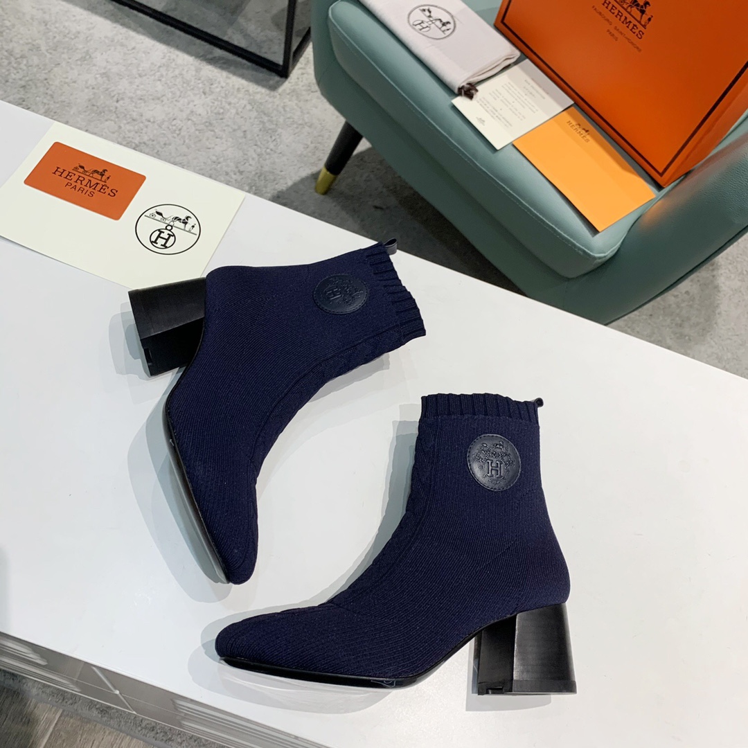 TOP HERMES Mid Heel Boots - 5 Color