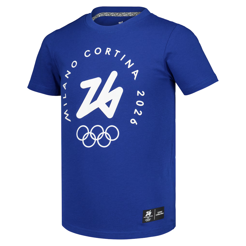 Milano Cortina 2026 Olympics Large Logo T-Shirt - Blue - Junior