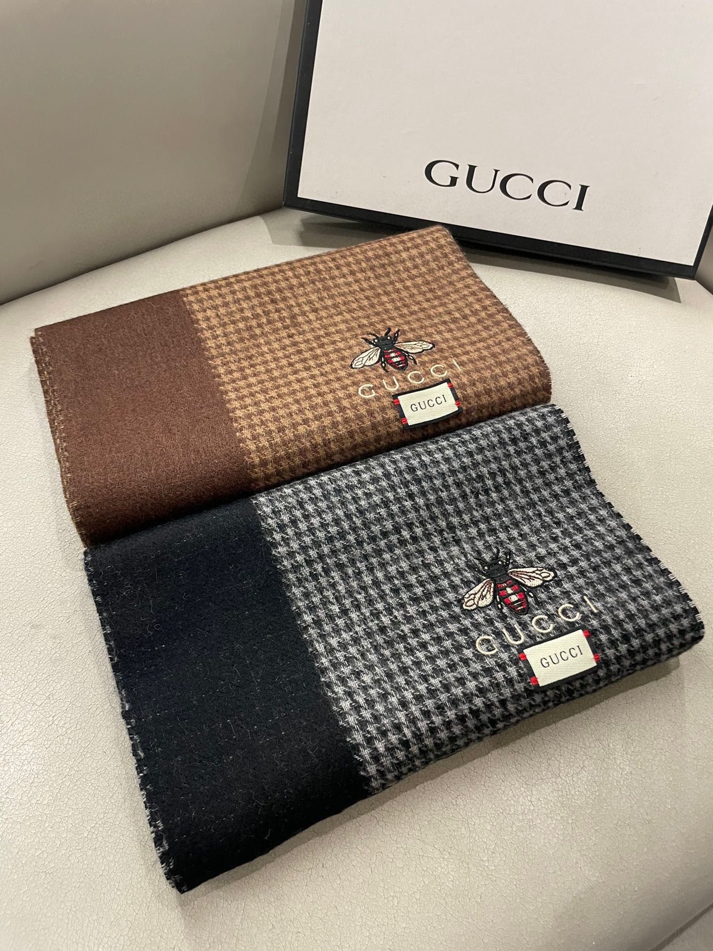 TOP GUCCI Cashmere Scarf 32×180cm - 2 Colors