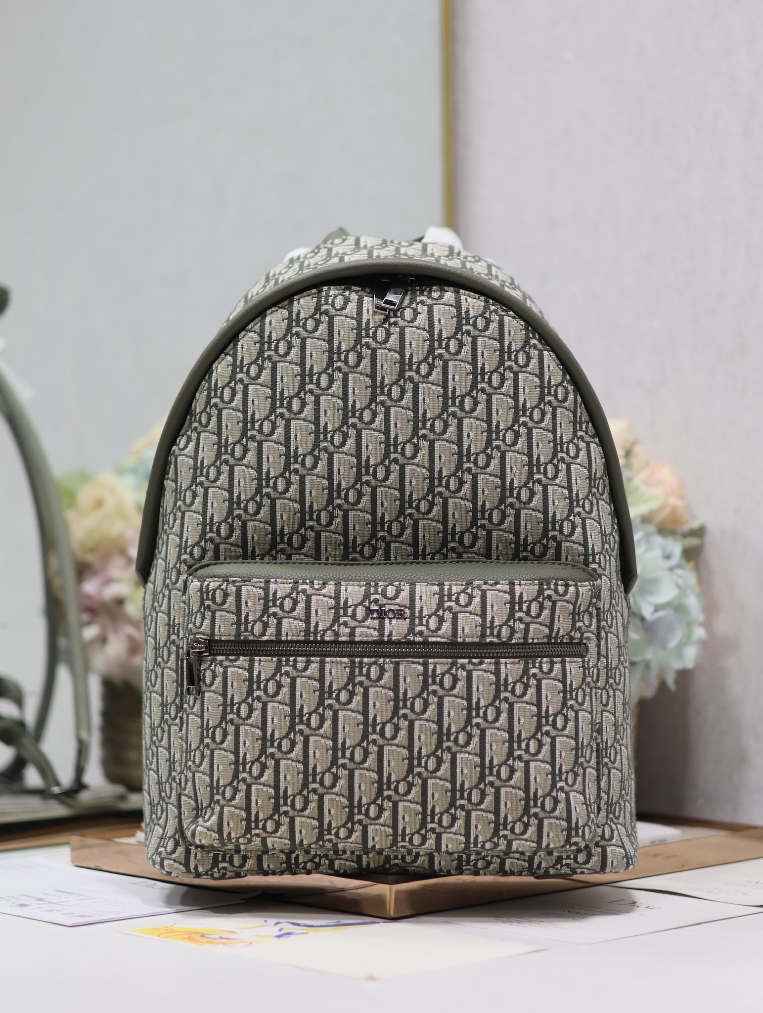 TOP Christian Dior  Backpack 30×42×15CM -Army Green