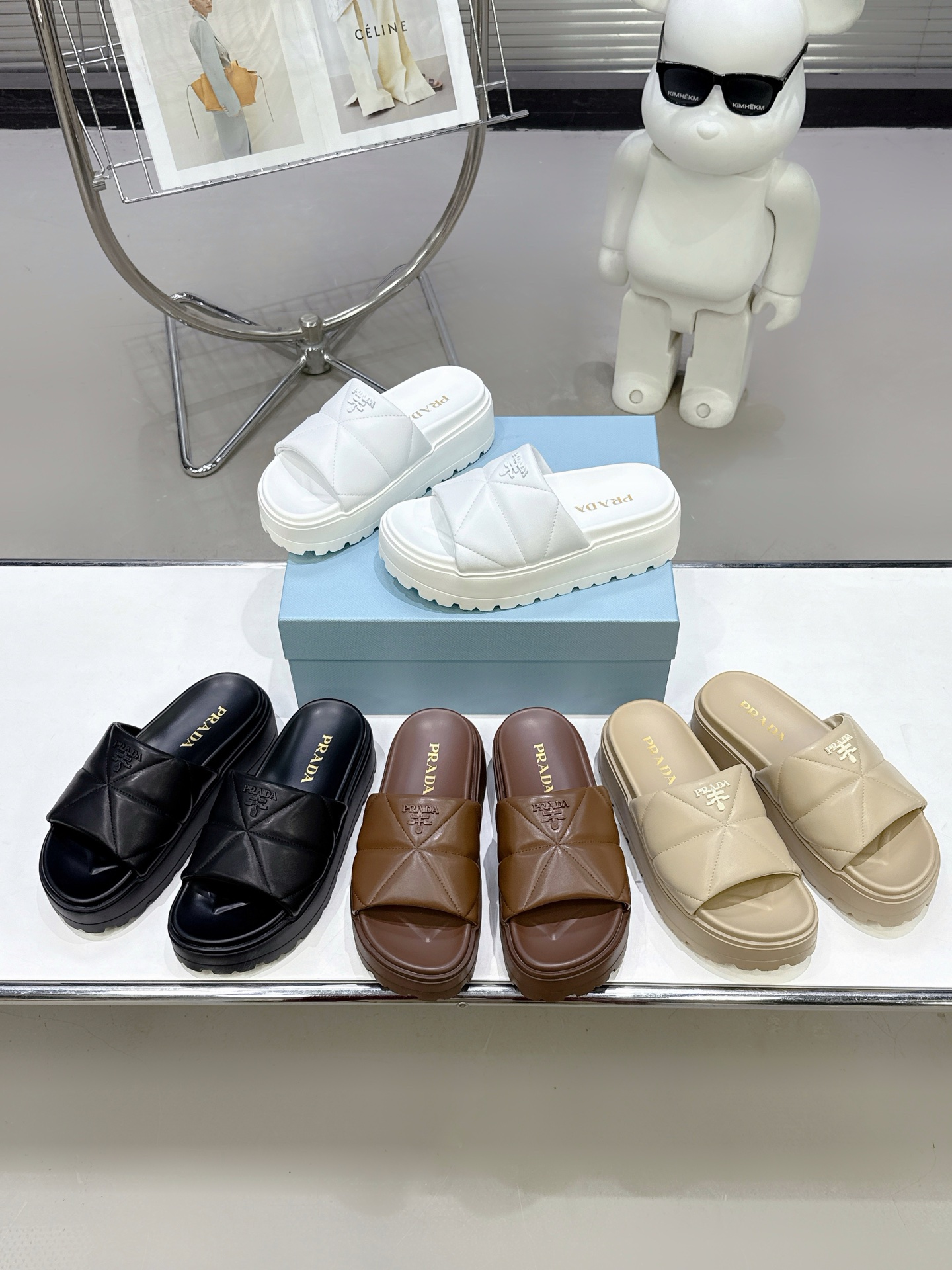 TOP PRADA Thick Sole Slippers - 3 Colors