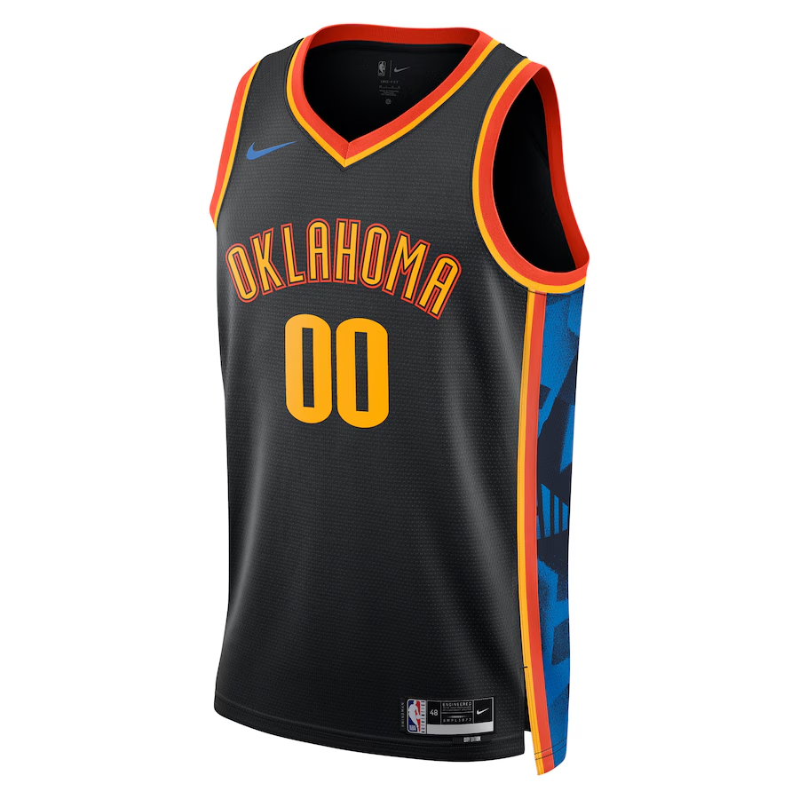 Unisex Oklahoma City Thunder Black 2024/25 Custom Swingman Jersey - City Edition