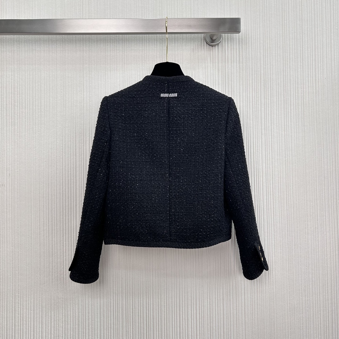 TOP MIu Miu Tweed Jacket - Black