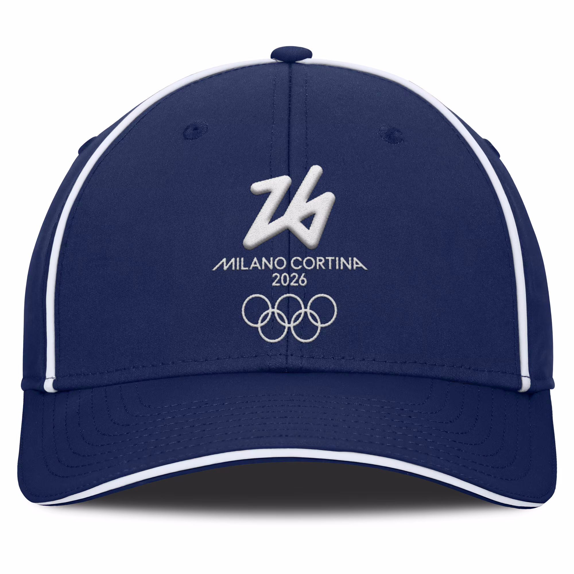 Milano Cortina 2026 Olympics Stretch Fit Cap - Navy