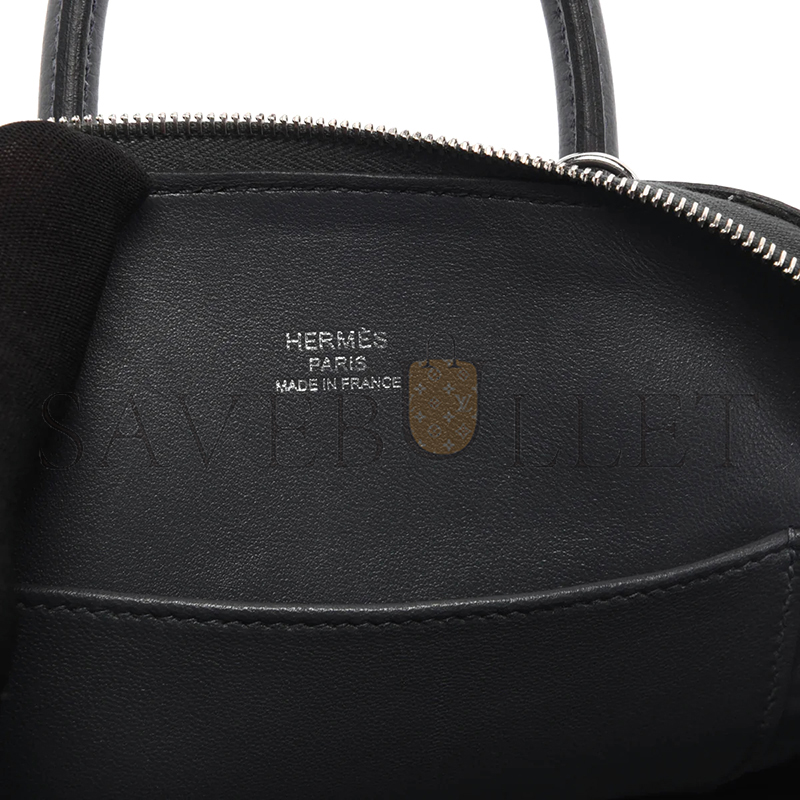 HERMÈS MINI BOLID 1923 EVERCOLOR PALLADIUM HARDWARE (19*14*8cm)