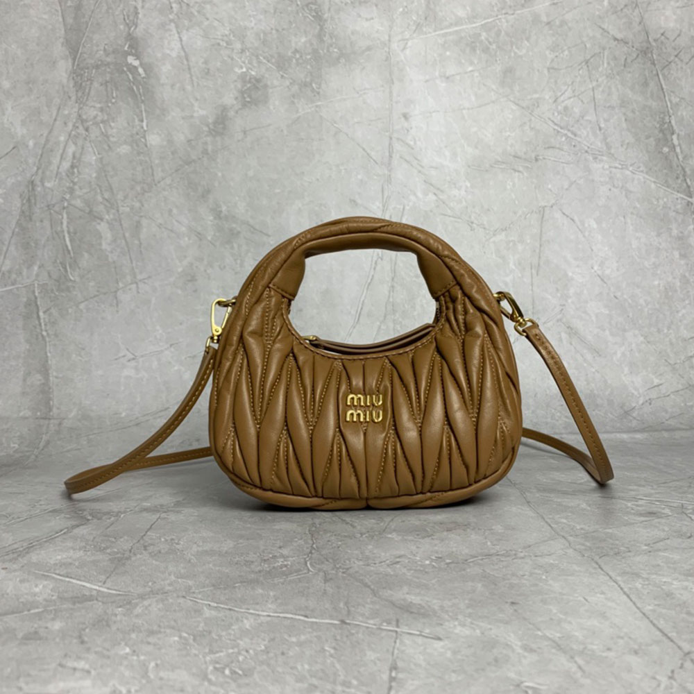MIU MIU Wander matelassé hobo bag Mini&Small (Replica)