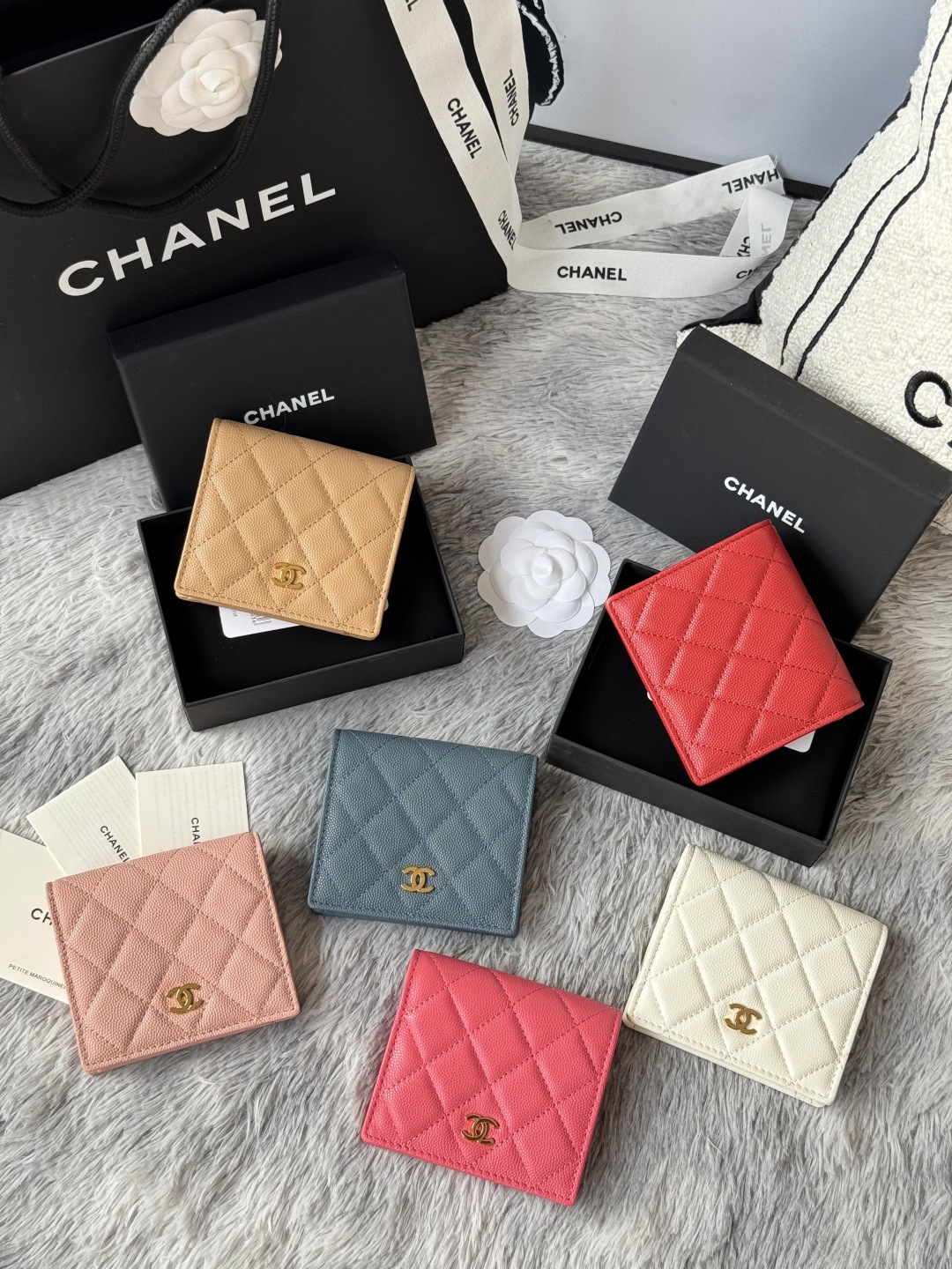 TOP CHANEL Wallets Calfskin 12x12x3cm - 6 Color&GHW