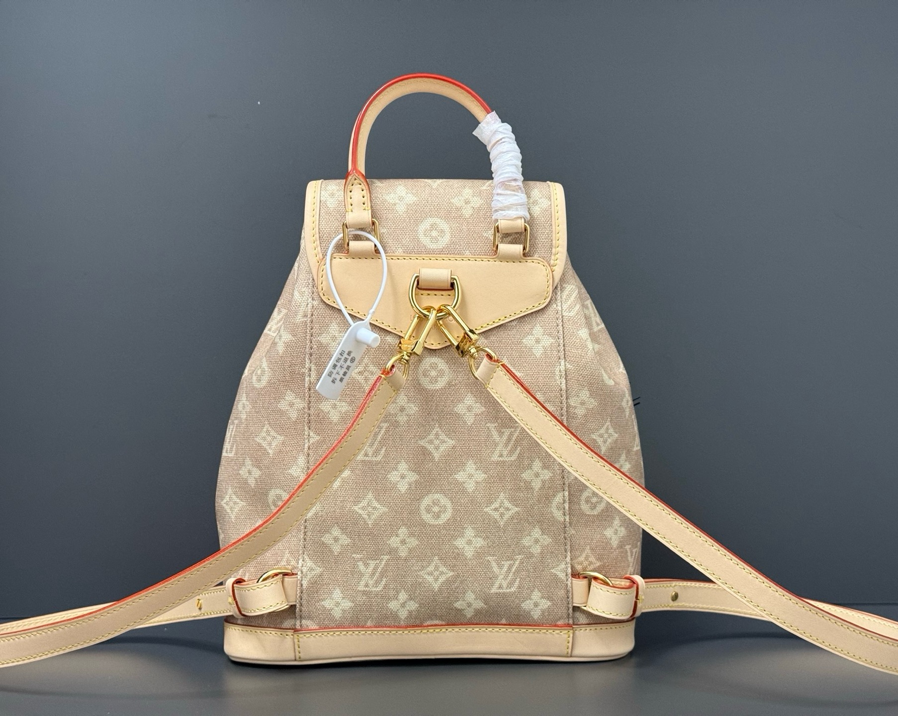 TOP Louis Vuitton LV Travels With Montsouris Backpack 30 x 18 x 28 cm - Beige