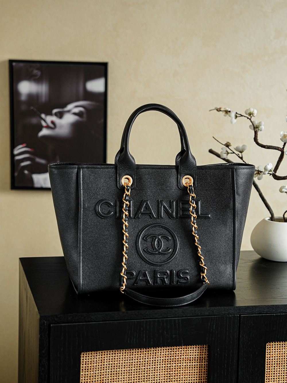 TOP CHANEL Beach Shopping Bag 33cm - 3 Colors