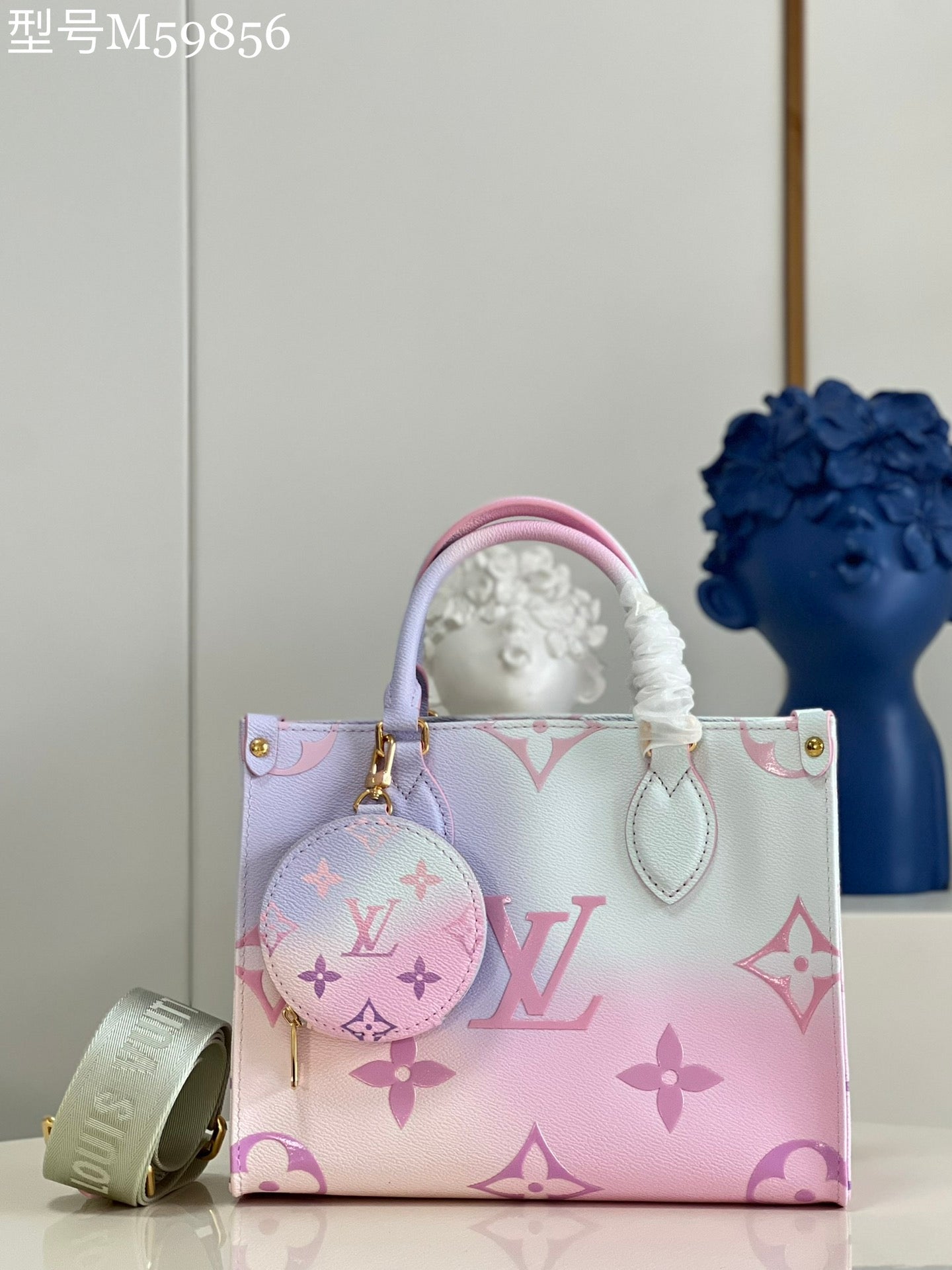 TOP Louis Vuitton LV  Sunrise 2Way Pastel On The Go Bag PM 25X19X11.5cm-Pink