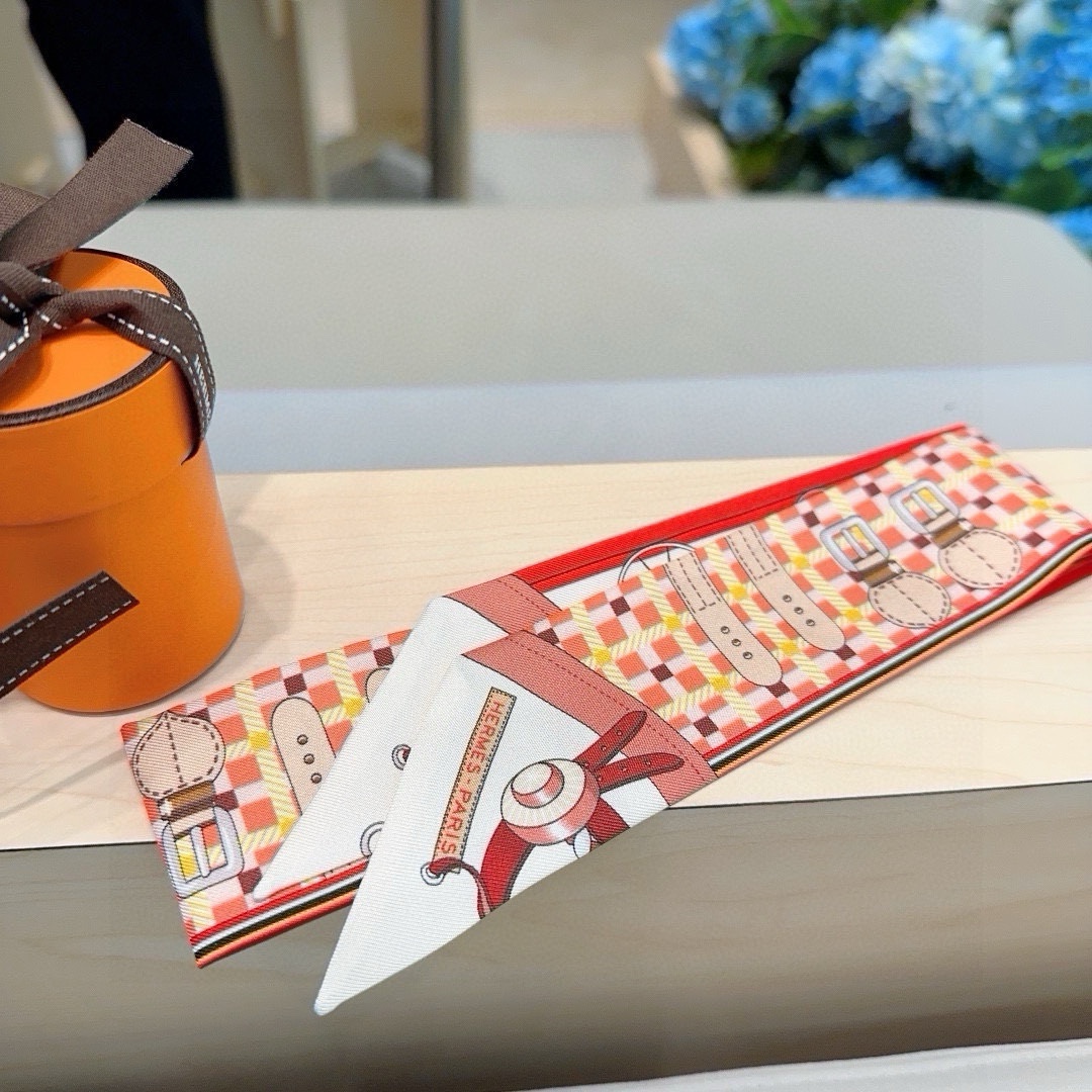 TOP HERMES Twilly Scarf 90 x 6 cm - 6 Colours