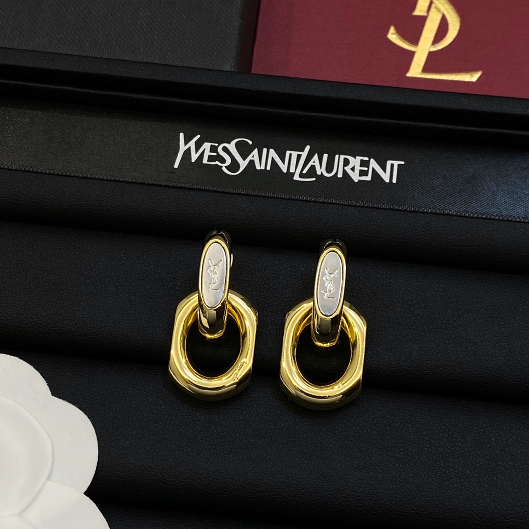 TOP Yves Saint Laurent YSL Earrings - Gold