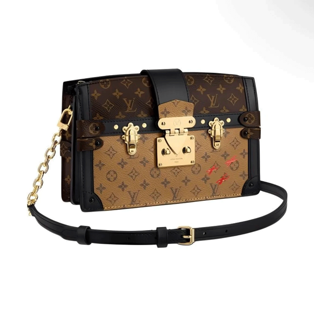 Louis Vuitton LV Trunk Clutch Box Bag Clutch Shoulder Crossbody Bag (10A Mirror Version)