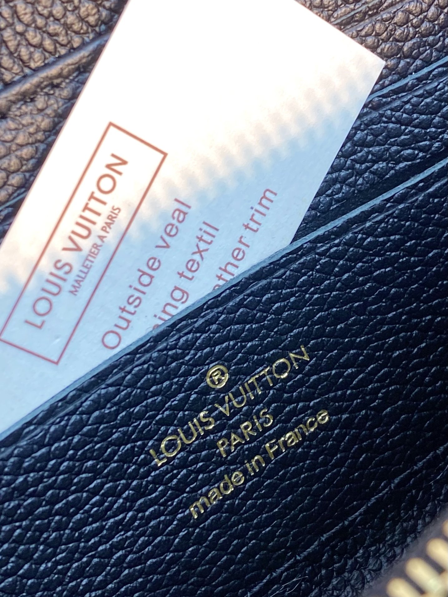 TOP Louis Vuitton LV Margot Wallet Monogram Empreinte Leather 17x11x2cm - Black