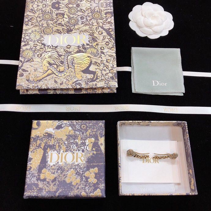 TOP Christian Dior Heart Diamond earrings - Brass