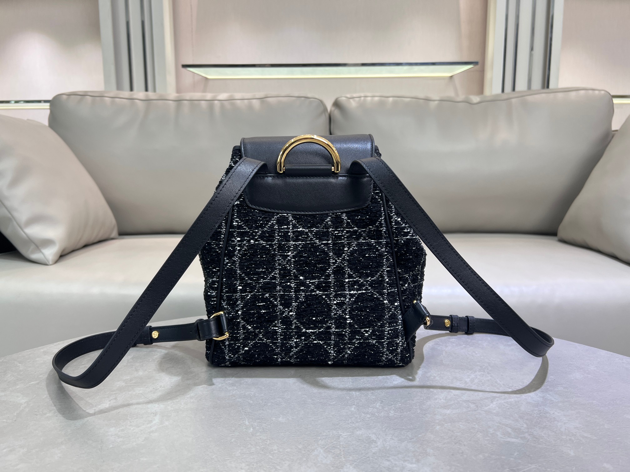 TOP Christian Dior Caro Backpack 23×26.7×12.5 cm - Black