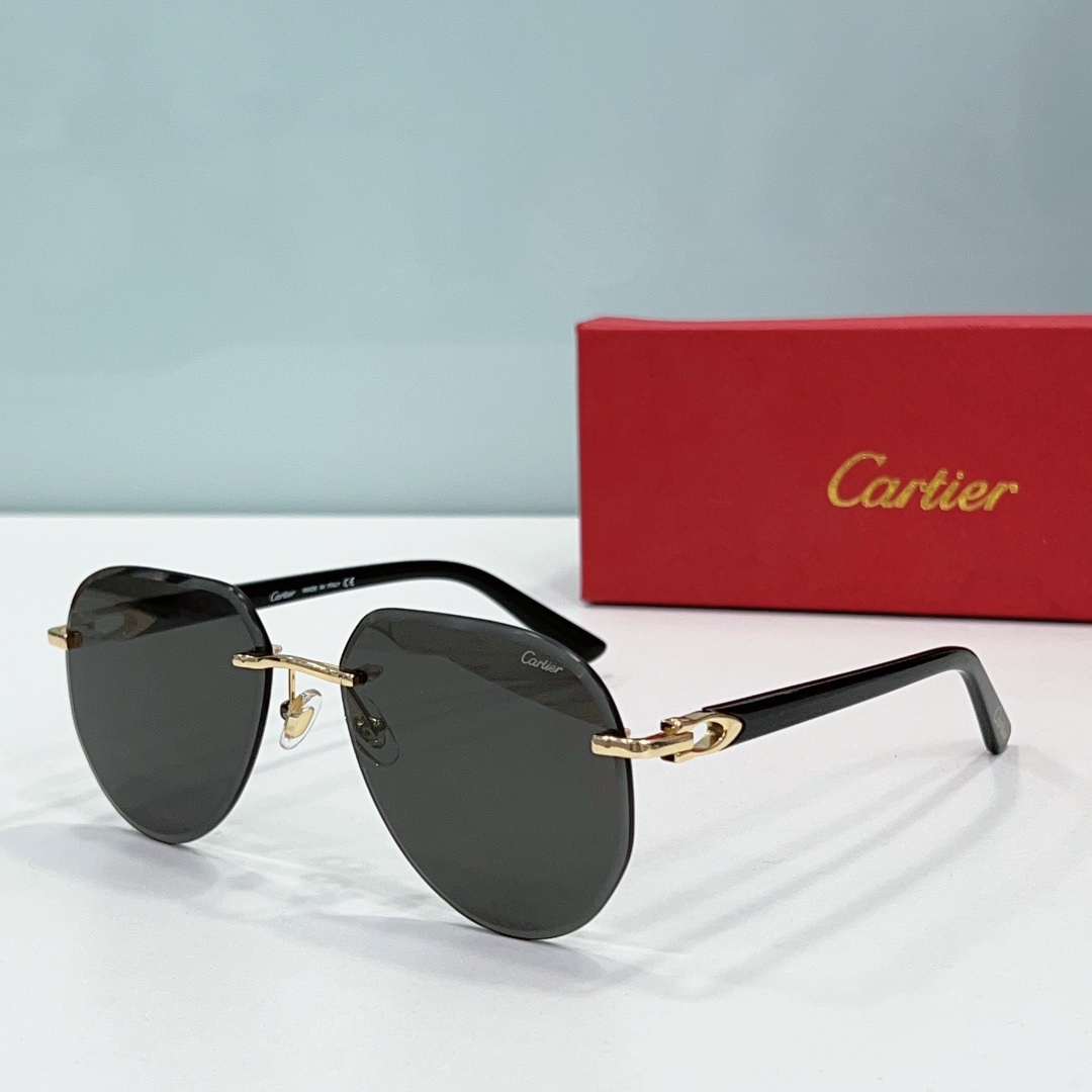 Cartier  Metal Leg Rimless sunglasses Top quality （Replica）