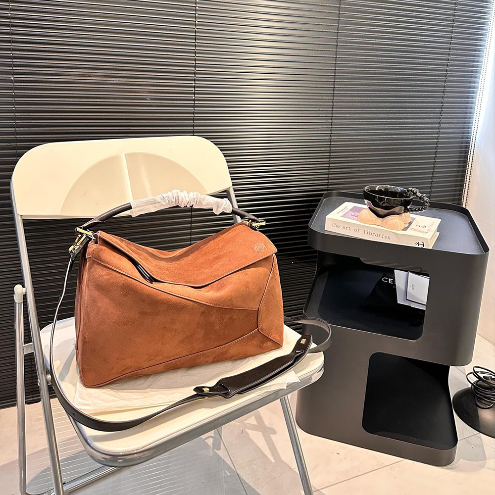LOEWE Suede Puzzle Bag (10A Mirror Version)
