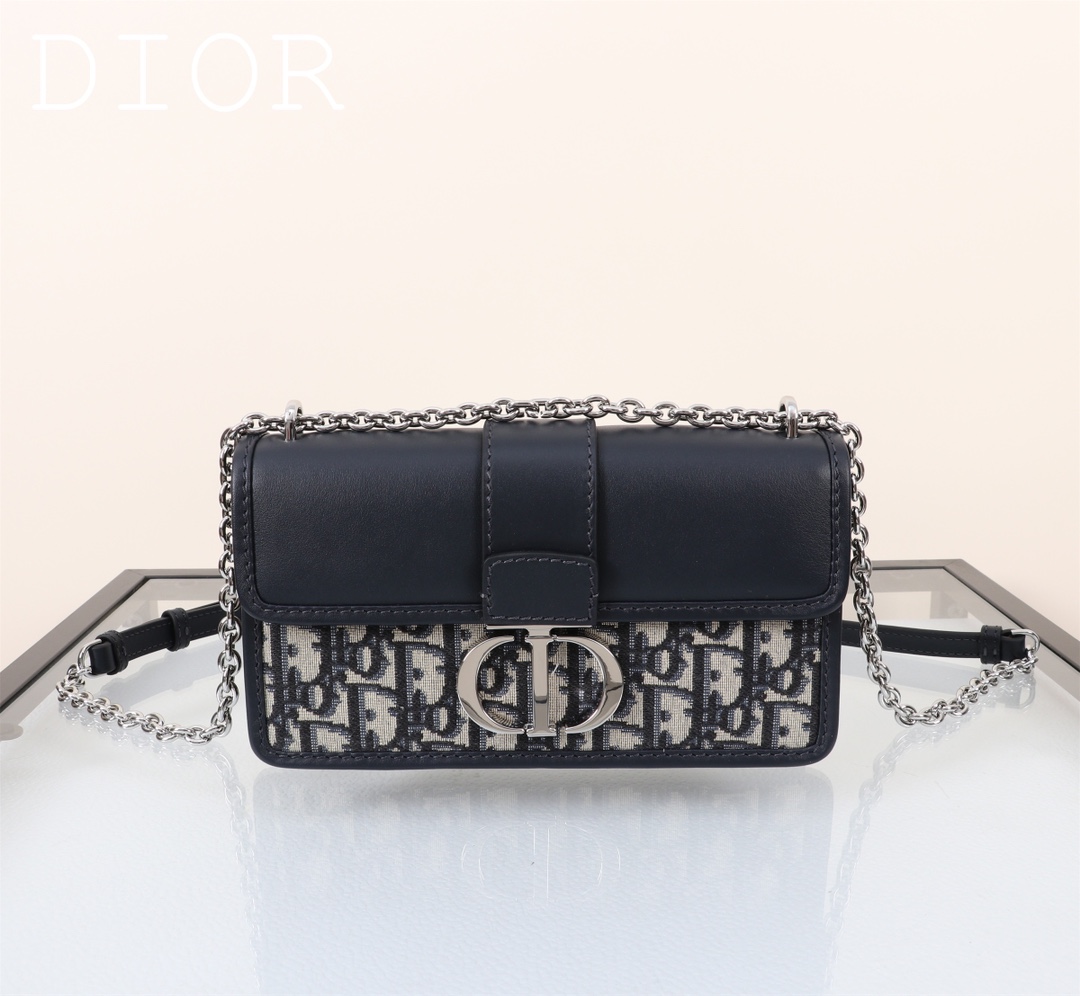TOP Christian Dior East-West 30 Montaigne Bag 21 x 12 x 6cm - Blue