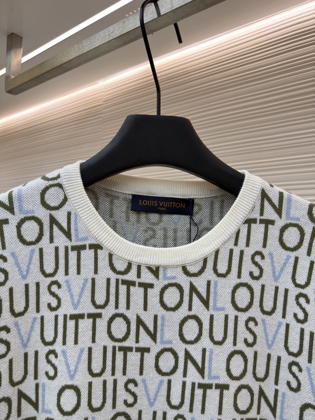 LOUIS VUITTON 满印字母毛织短袖
