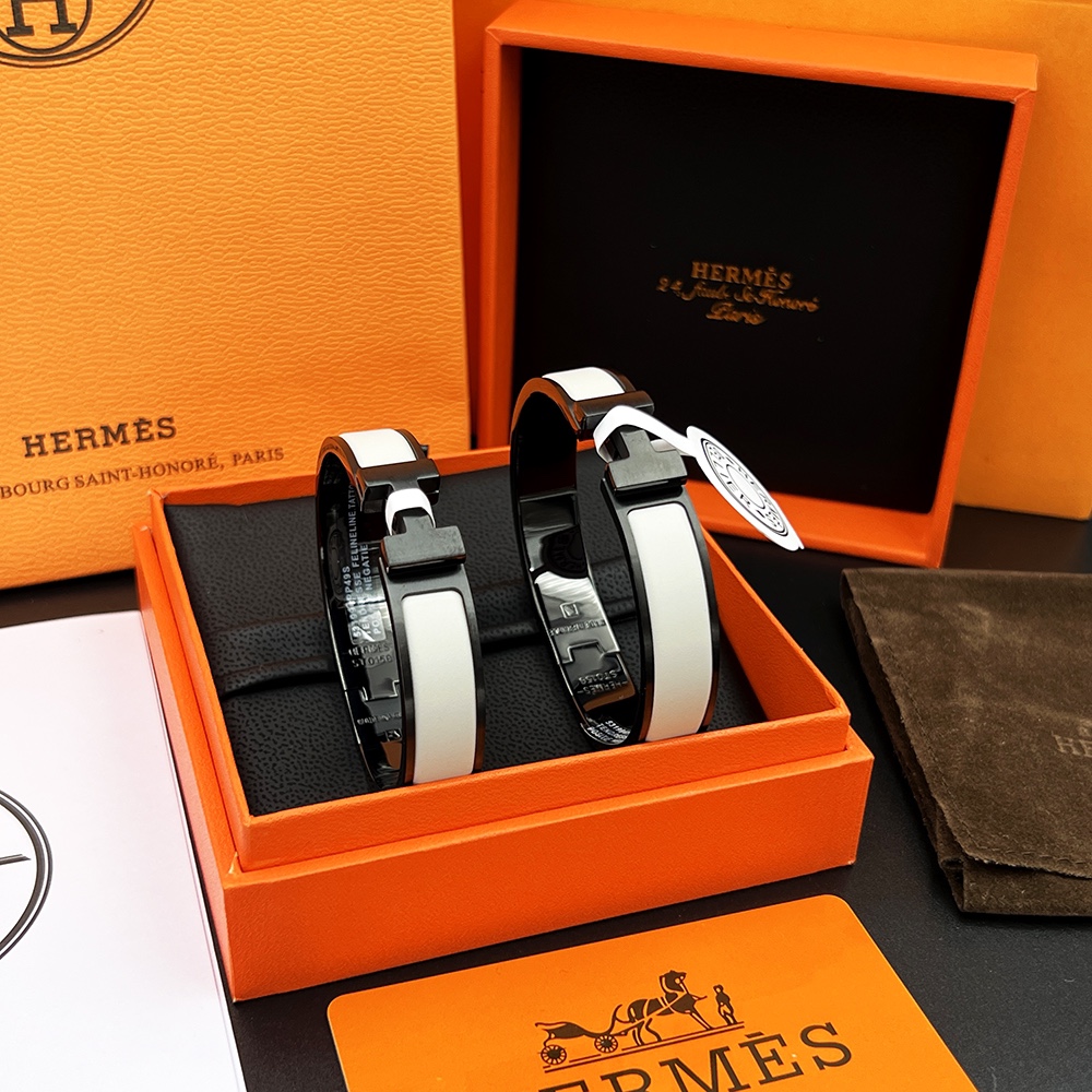 TOP HERMES H Logo Bracelet - 11 Colors