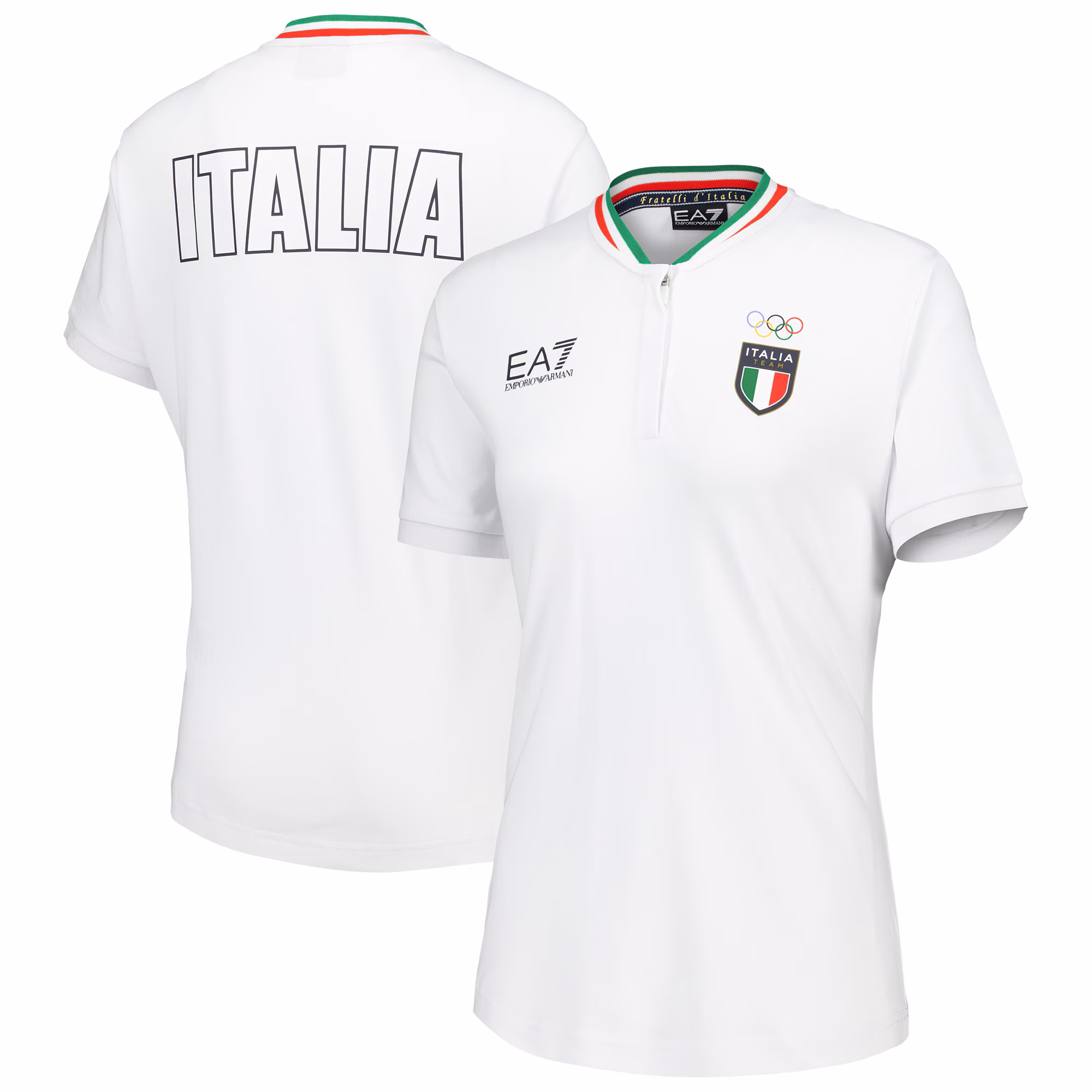 Team Italy EA7 Emporio Armani Polo - White - Womens