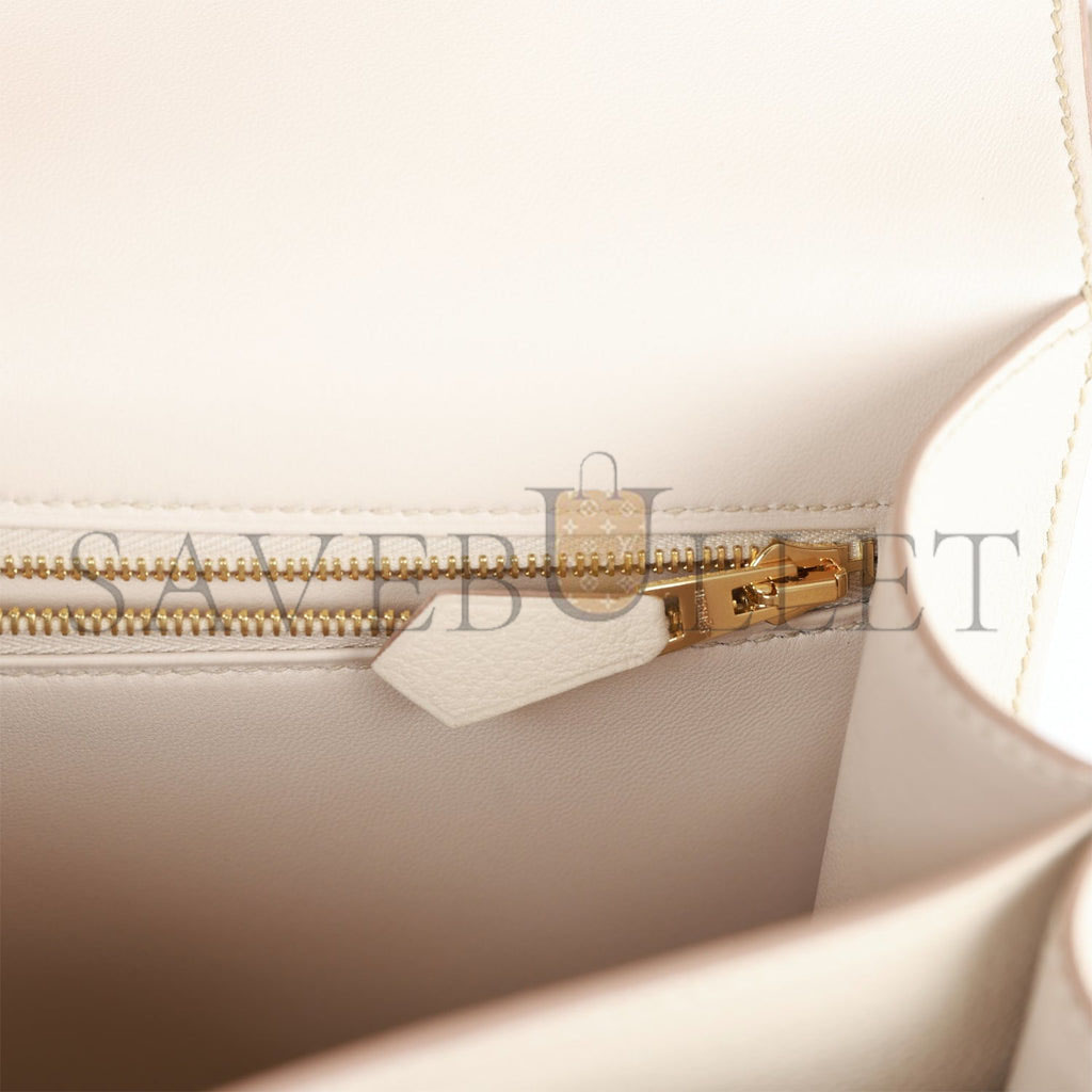 HERMES MASTER CONSTANCE 24 GRIS PERLE EVERCOLOR ROSE GOLD HARDWARE 39830448537694 (24cm)