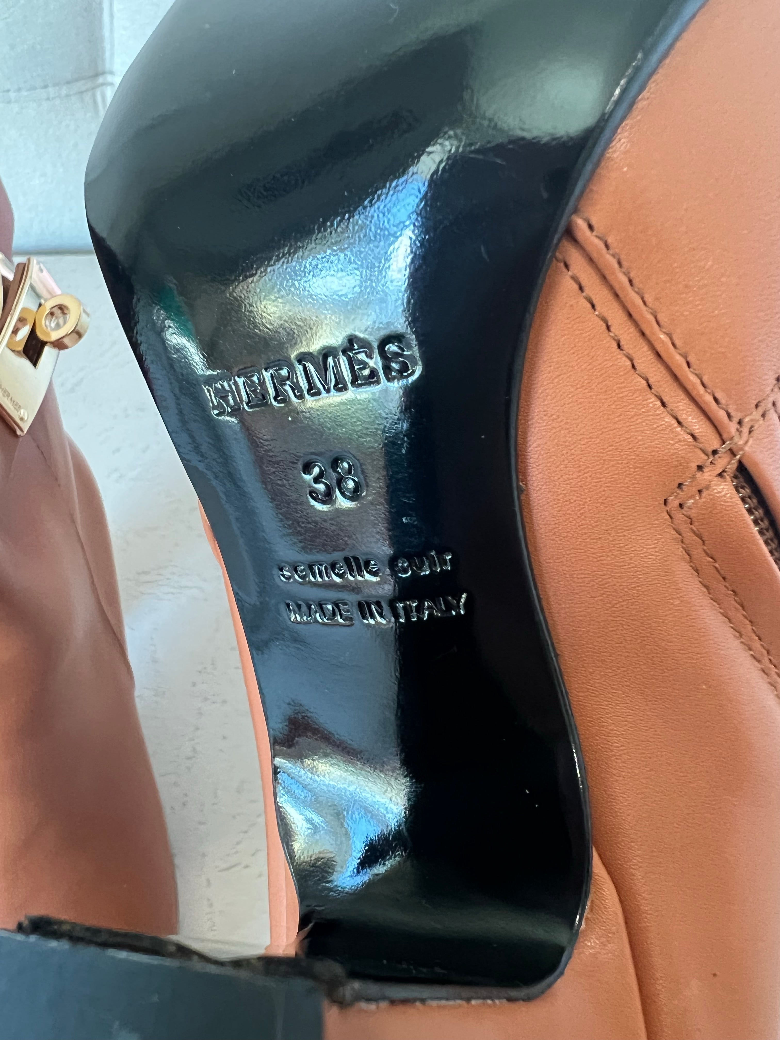 TOP HERMES Joueuse Ankle Boots - Brown