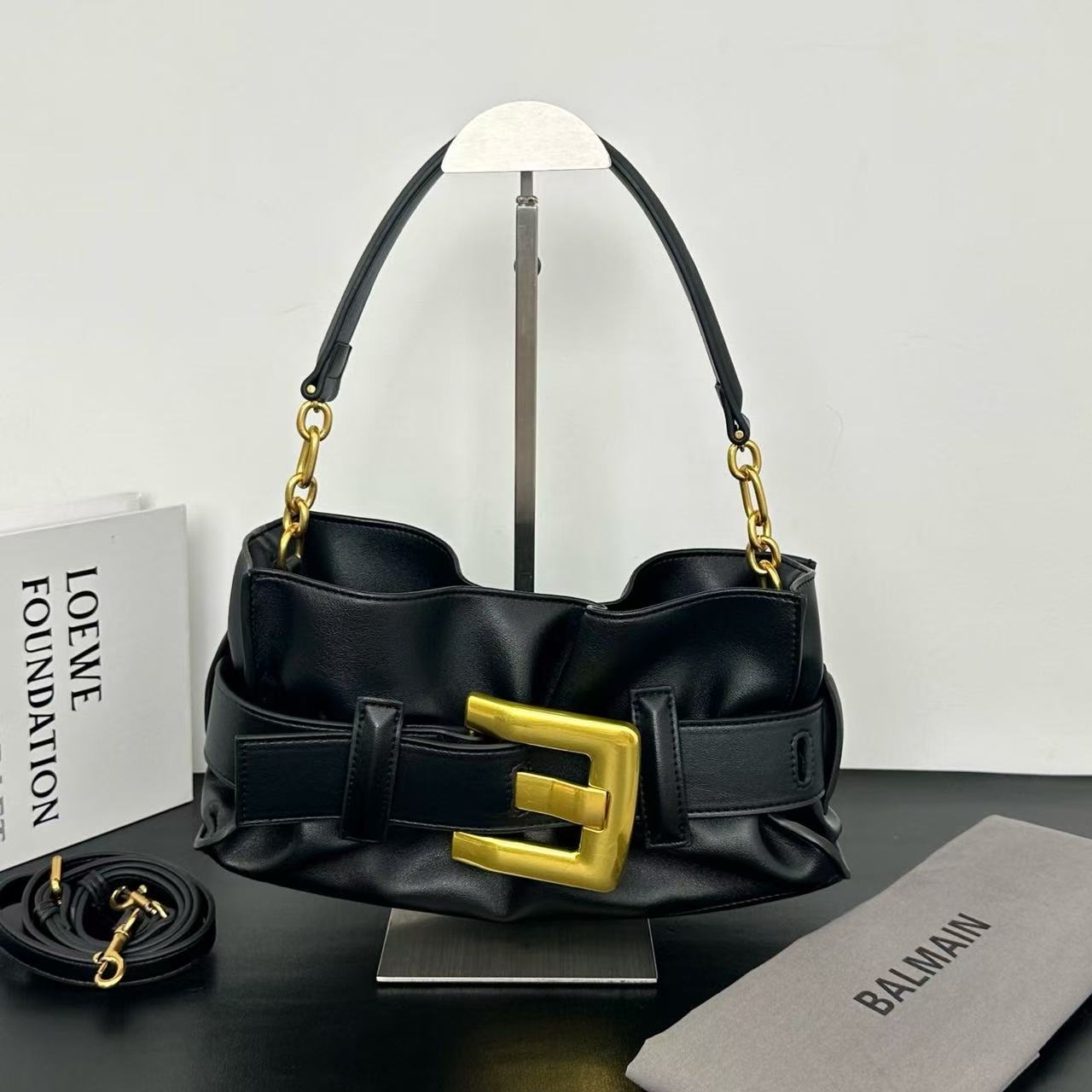 Balmain Mini Anthem bag in leather (Replica)