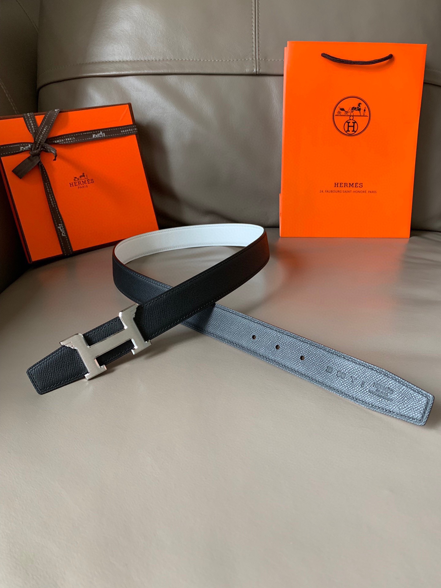 TOP HERMES Double Sided Waistband - 3.2CM