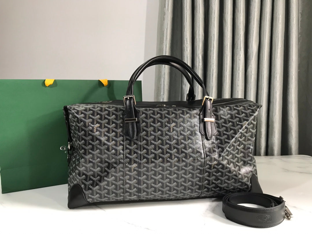 TOP Goyard Boeing Duffle Bag 50x28x17CM- Black