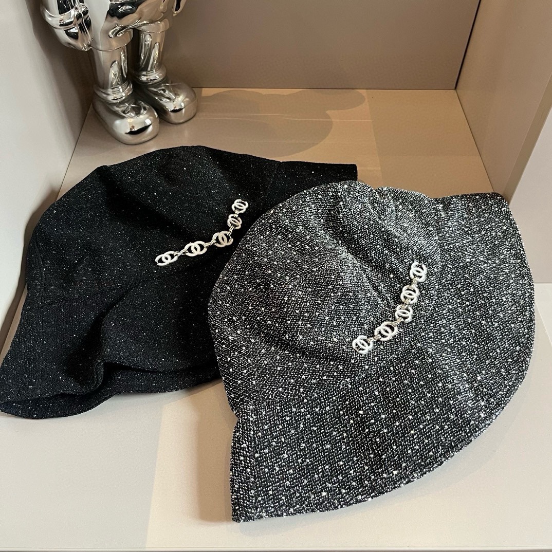 TOP CHANEL Sequined Bucket Hat - 2 Color