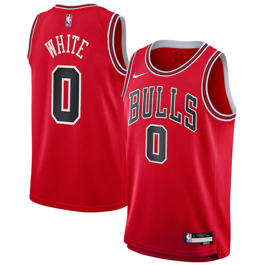 Chicago Bulls Coby White Red Swingman Jersey - Icon Edition