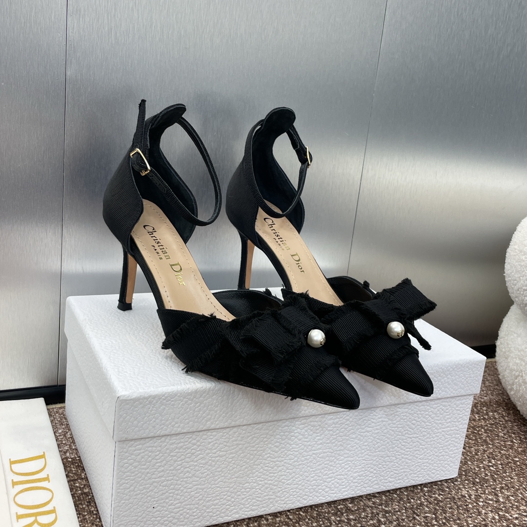 TOP Christian Dior J'ADIOR Tassel Ribbon Pumps with Pearl - 2 Color