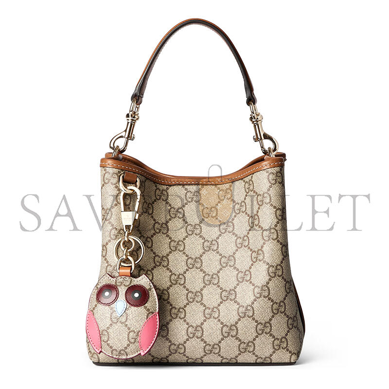GUCCI GG EMBLEM SMALL BUCKET BAG 815118 (20.5*18*11.5cm)