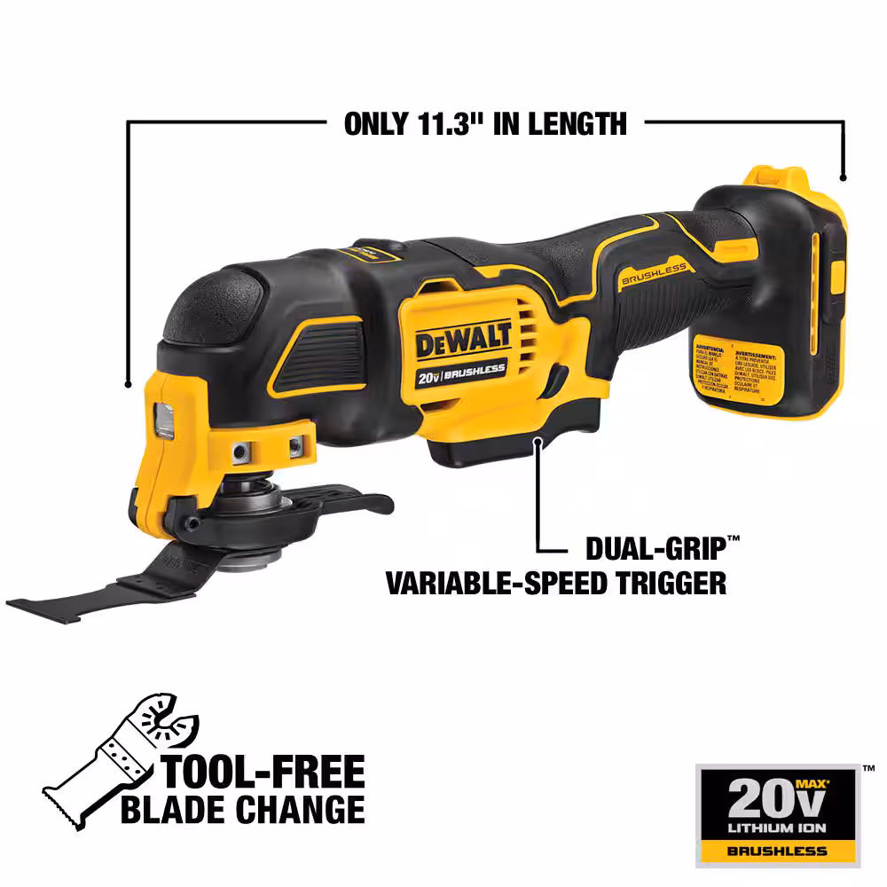 ATOMIC 20V MAX Cordless Brushless Oscillating Multi Tool (Tool Only)