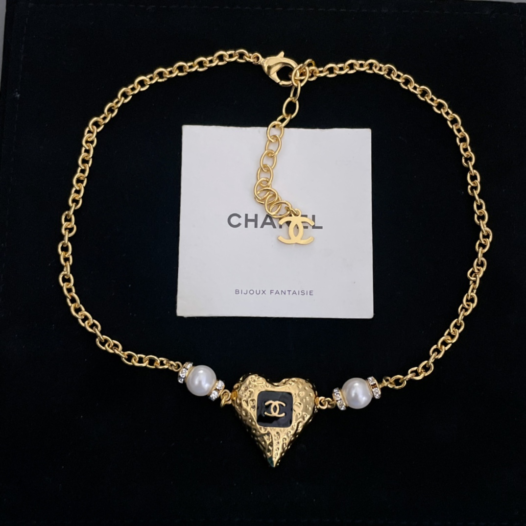TOP CHANEL Love Double Pearl Necklace - 2 Color