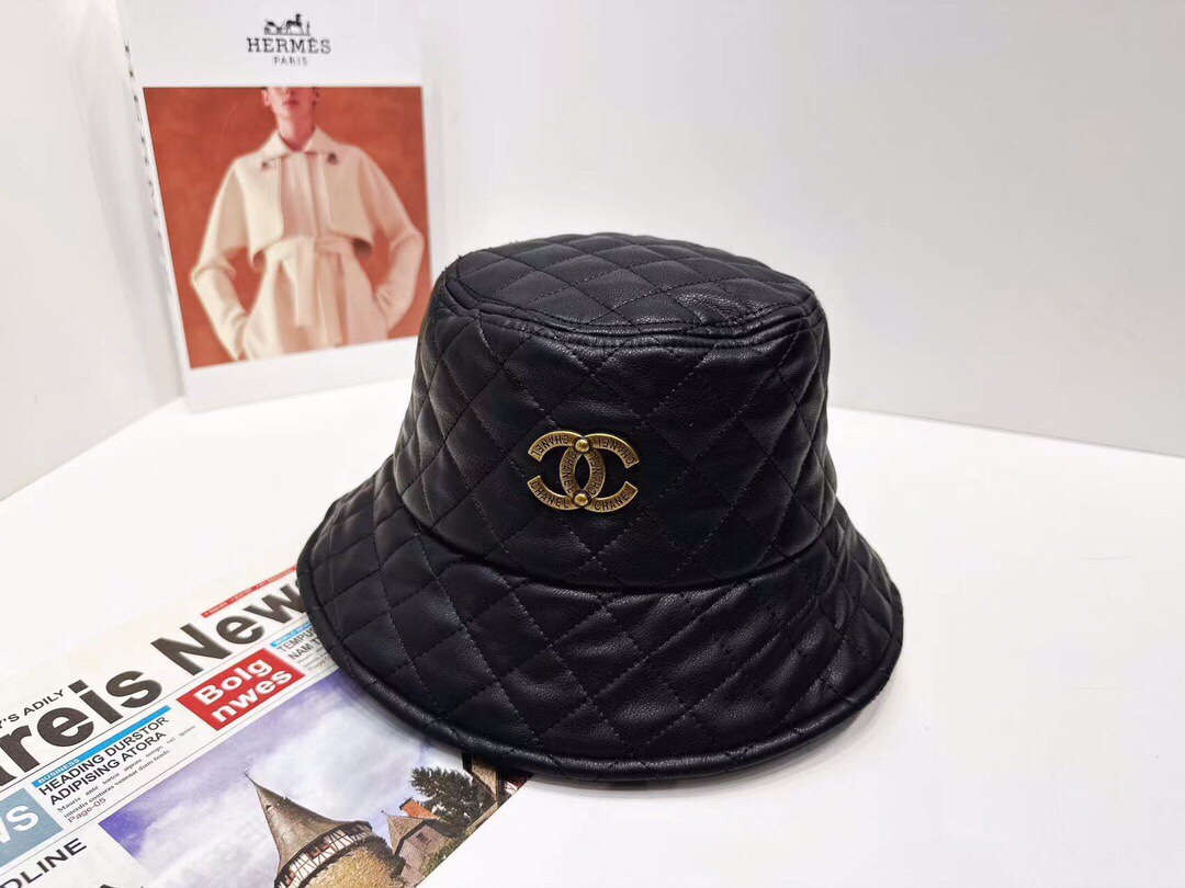 TOP CHANEL Leather Bucket Hat - 3 Color