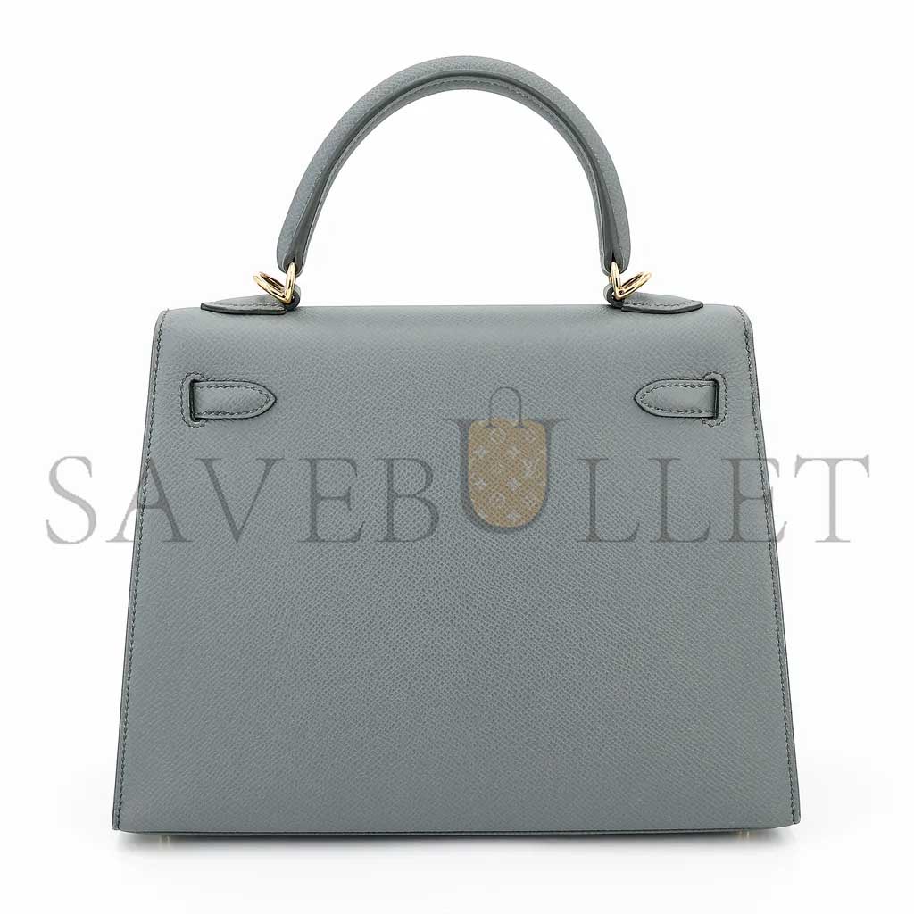 HERMÈS KELLY 25 ALMOND GREEN EPSOM GOLD BUCKLE (25*17*7cm)