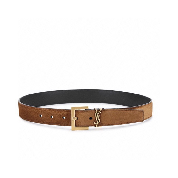TOP Yves Saint Laurent YSL Fashion Casual Belt - 3cm - Brown