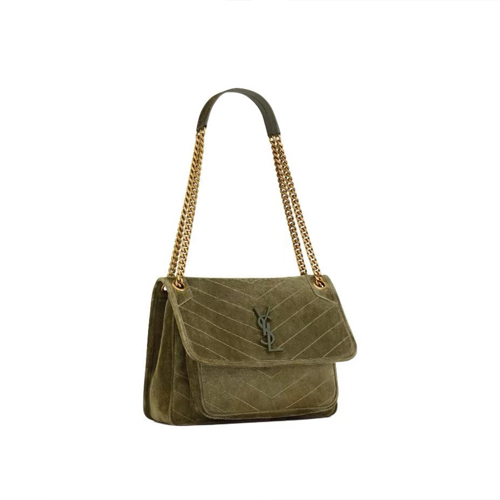 Saint Laurent YSL Niki Quilted Suede Handbag (Replica)