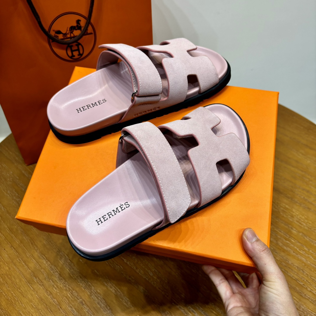 Hermès Chypre leather sandals （Replica）