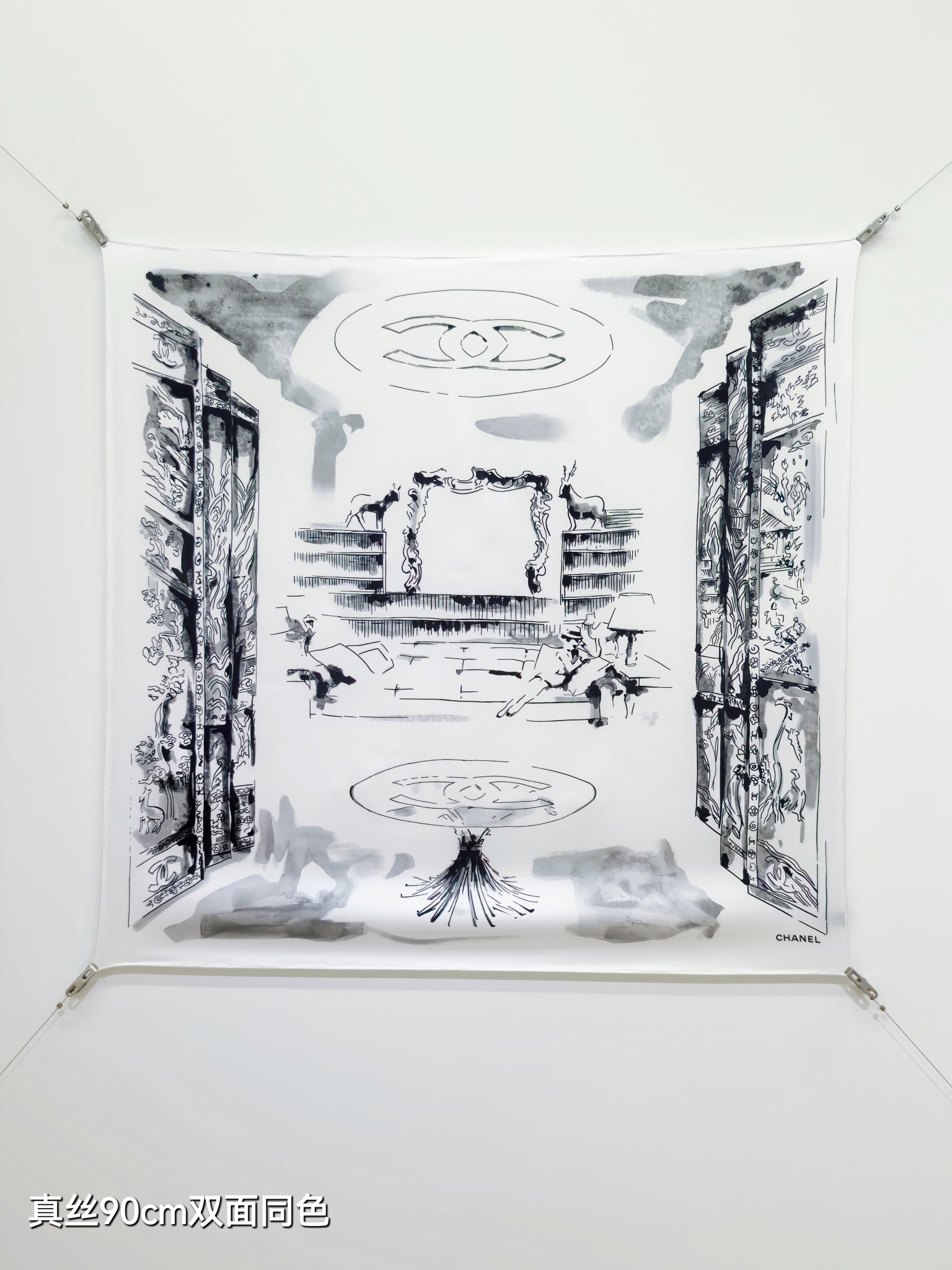 TOP Chanel Silk Scarf 90x90cm - 2 Colors