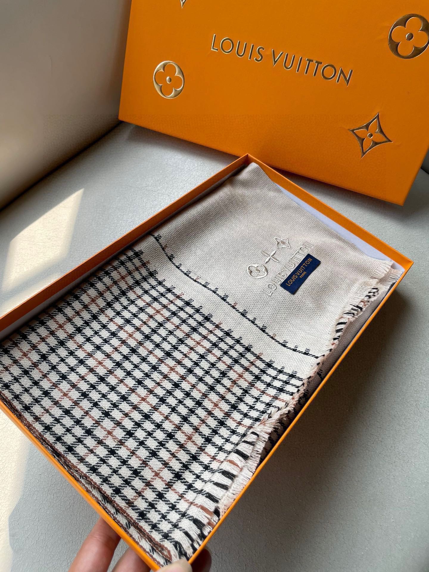 TOP Louis Vuitton LV Wool Scarf 35*180cm - Khaki