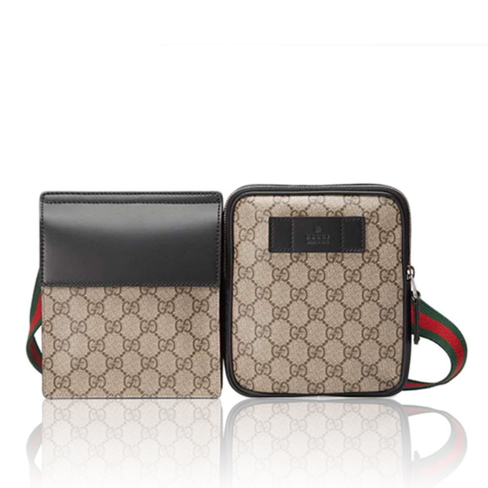 GUCCI Canvas & Leather Crossbody Waist Bag (Replica)