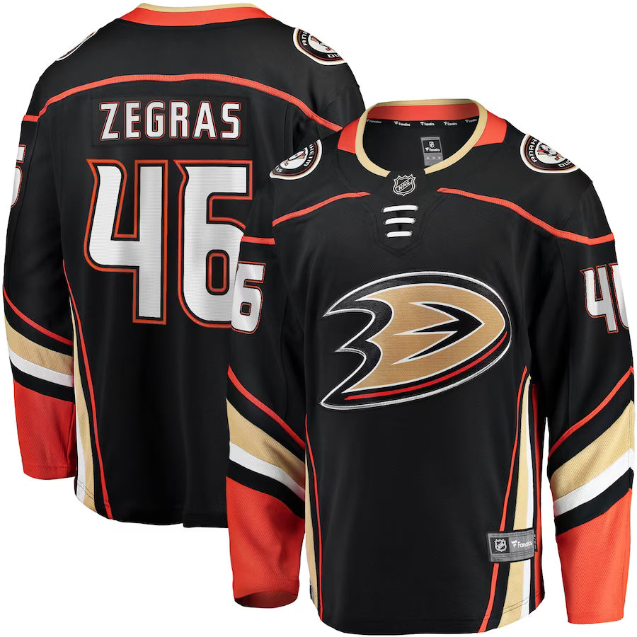 Trevor Zegras Anaheim Ducks NHL Fanatics Breakaway Home Jersey