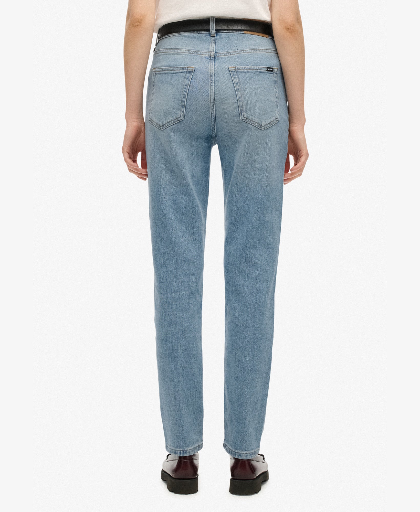 High Rise Mom Jean | Mid Blue Denim 30