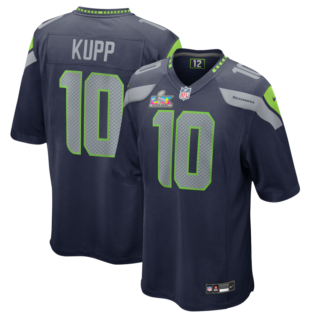 Men's Seattle Seahawks Cooper Kupp Super Bowl LX Patch Jersey - Navy