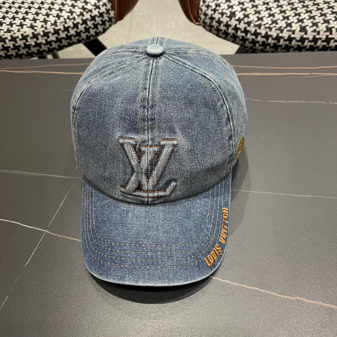 TOP Louis Vuitton LV Denim Baseball Cap - 3 Colors