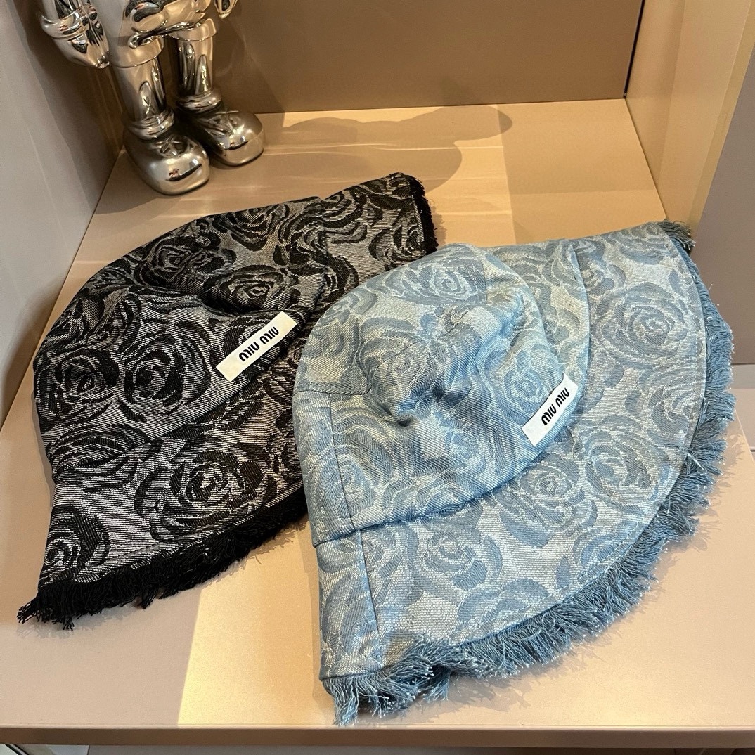 TOP Miu Miu Denim Fisherman Hat - 2 Colors